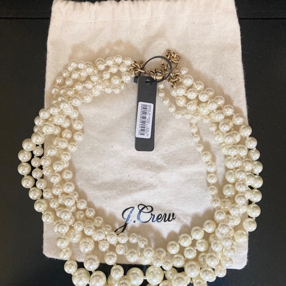 J. Crew Pearl Twisted Hammock Necklace MSRP $98 - Picture 5 of 6